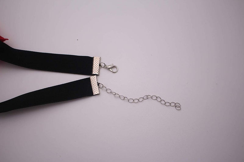 ericotry Elegant Retro Rose Flower Collarbone Chain Clavicle Necklace Gothic Lolita Black Lace Collar Choker Ornament Wedding Halloween Accessories (Black) - Image 3